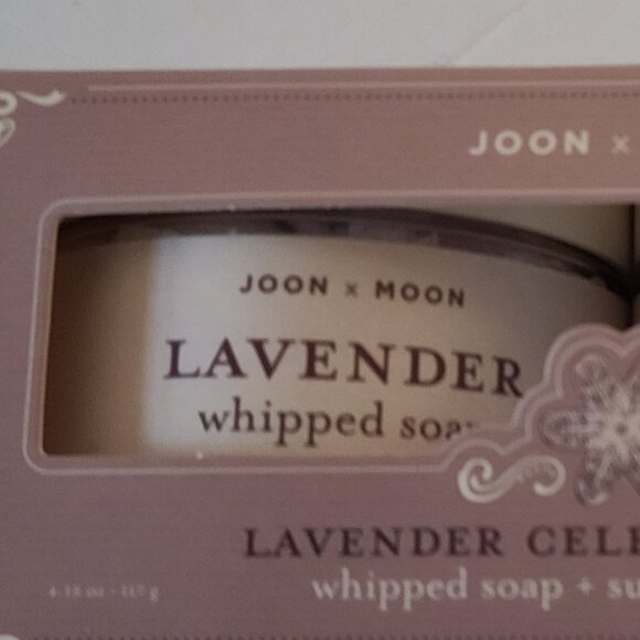JOON X MOON WHIPPED SOAP & SUGAR CUBE GIFT SET-LAVENDER 2PC/ NEW IN BOX - Picture 5 of 10